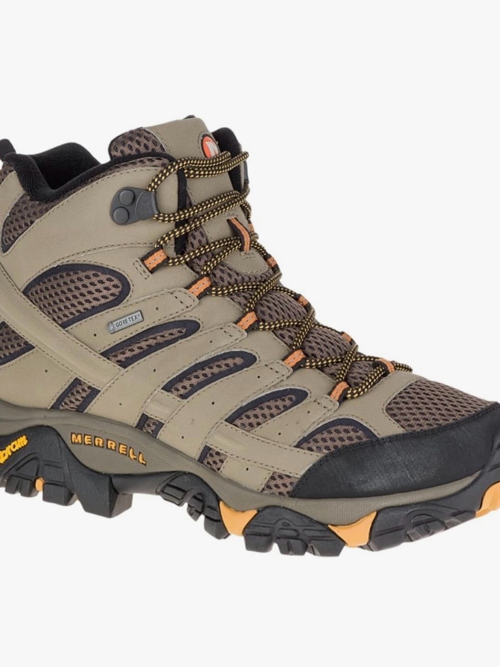 Merrell Men's Hiking Boots - Walnut (Beige, Black and Orange) Size 7.5 - Picture 7 of 10